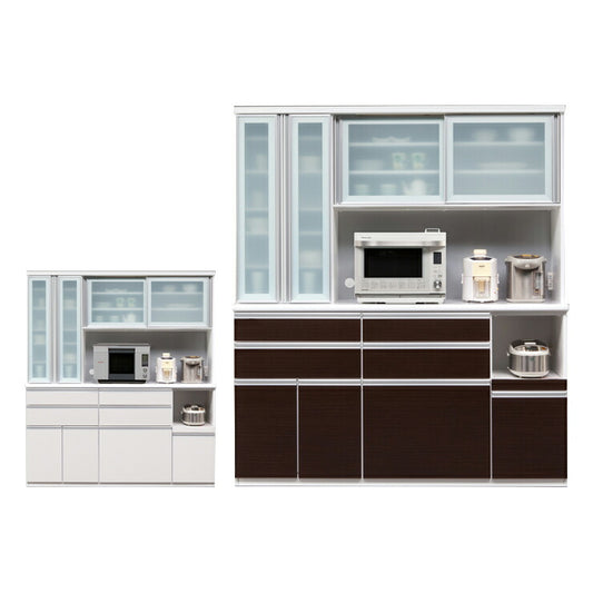 食器棚 幅173.5cm 奥行48cm 高さ198cm 【国産 大川家具 開梱設置無料】 キッチンボード キッチン 食器 収納 日本製 おしゃれ(代引不可)