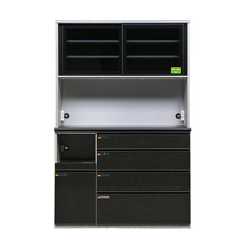 食器棚 キッチンボード 幅130cm 奥行48cm 高さ198cm カップボード ダイニングボード 130cm セラミック調 グレー 130cm幅 食器家電収納棚 レンジ台 コンセント付 キッチン(代引不可)