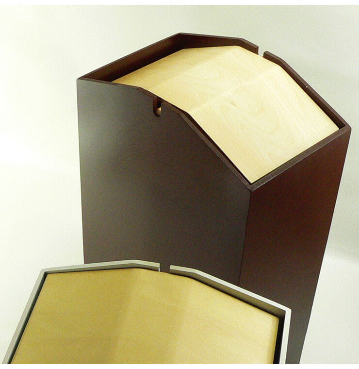 日本製 ゴミ箱 ダストボックス ふた付きARROWSW おしゃれ 分別 スリム 12L 木製 天然木 くずかご トイレポット 縦型 デザイン