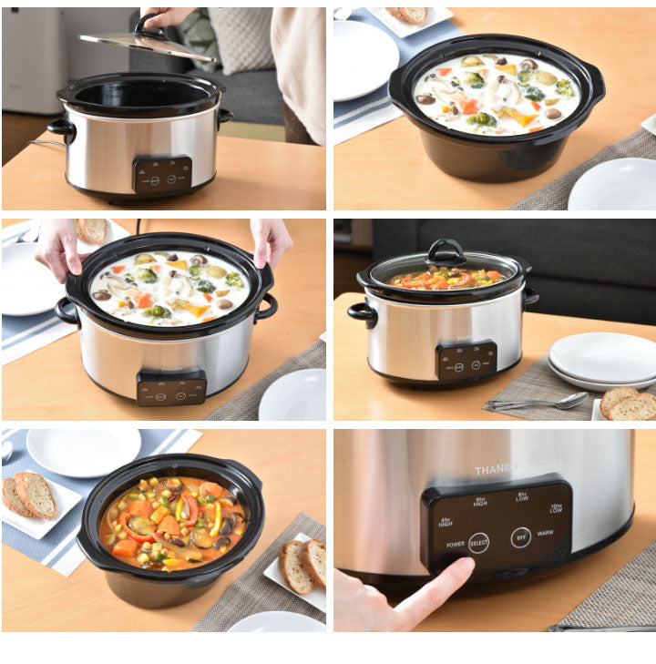 スロークッカー 鍋 低温調理器 煮込み料理 電気調理鍋 ボタンひとつで本格おまかせ煮込み マスタースロークッカーポット VASLCKSBK サンコー