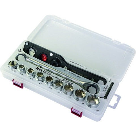 アネックス オフセットアダプター ラチェットレンチ ソケットセット AOA19S3