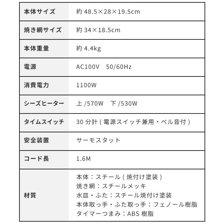 simplus マルチロースター フィッシュロースター 魚焼きグリル 両面焼き 消臭フィルター 焼き魚 両面ヒーター タイマー付き SP-FRS01 マットブラック シンプラス