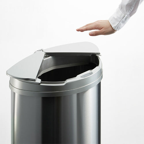simplus 自動ゴミ箱 特許技術 自動開閉 47L シンプラス 45リットル 横開き ふた付き分別 ステンレス 全自動 電池式 SP-GBK01 センサー式 大容量 キッチン リビング