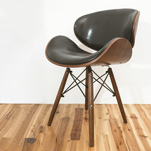 イームズチェア ダイニングチェア PU エッフェルベース 木製 デザイナーズ おしゃれ 北欧 ダイニング チェア 椅子 モダン ラウンジチェア シェルチェア ミッドセンチュリー チェア イス チェアー ダイニングチェアー イームズ 民泊 背もたれ付き レザー