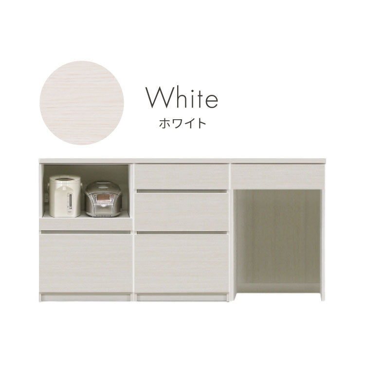 キッチンカウンター 180 幅180 高さ93 オープンスライド ダストボックス ゴミ箱 完成品 国産 開梱設置無料 日本製 レンジ台 カウンター テーブル 食器棚 キッチンボード(代引不可)