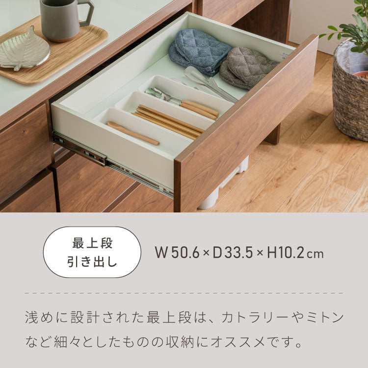 キッチンカウンター 60 幅60 高さ93 引き出し3杯 完成品 国産 日本製 大川家具 レンジ台 カウンター テーブル 食器棚 キッチンボード 引き出し 大容量(代引不可)
