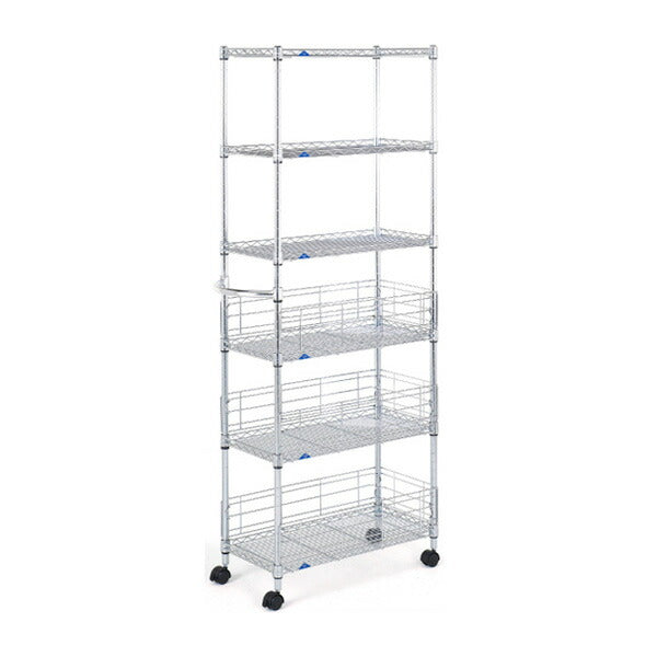 Luminous(ルミナス) ワゴンラック フィールシリーズ スチールラック スチール棚 キッチンワゴン メタルシェルフ