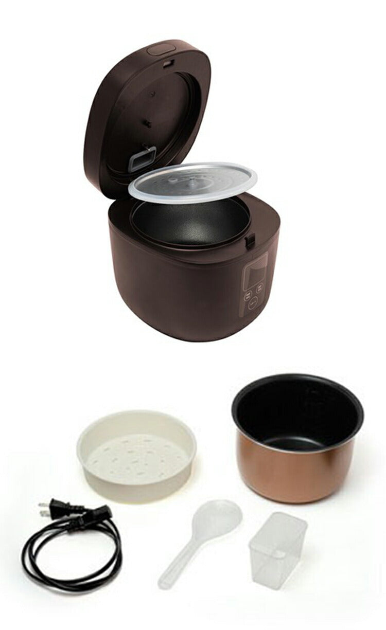 4合 炊飯器 ブラウン RM-200H BR マルチ機能 炊飯器 炊飯ジャー 白米 お米 グルメ炊き グルメ カンタン キッチン 料理 コンパクト オシャレ タッチパネル 調理 インテリア