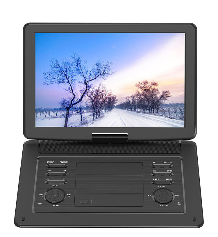 OVER TIME DVDプレイヤー 録画機能付 15.6インチ フルセグポータブルDVDプレイヤー 車載 ドライブ キャンプ 車載用バッグ付き OT-TVD156AK