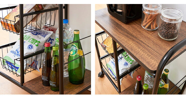 キッチンワゴン 幅56cm キャスター付き レンジ台 レンジボード レンジラック キッチンラック ラック キッチン収納 収納(代引不可)