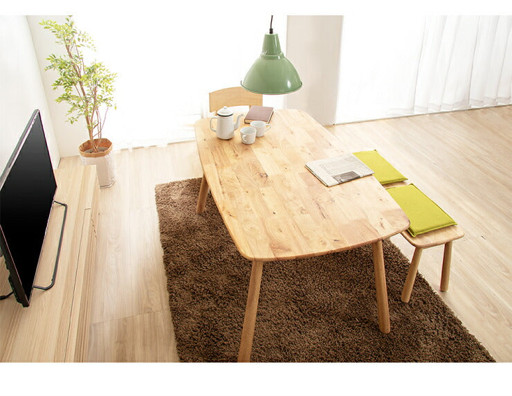 Natural Signature ダイニングテーブル ティムバ 135×80cm 天然木 木製 テーブル 食卓テーブル おしゃれ 北欧(代引不可)