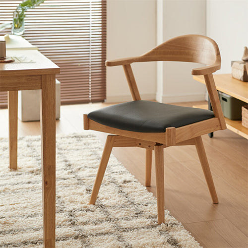 ダイニングチェア 天然木 アッシュ 回転式 ひじ掛け付き 北欧デザインチェア ノリス 回転ダイニングチェア 肘付き 曲げ木 ダイニング リビングチェア アームチェア チェア 食卓椅子