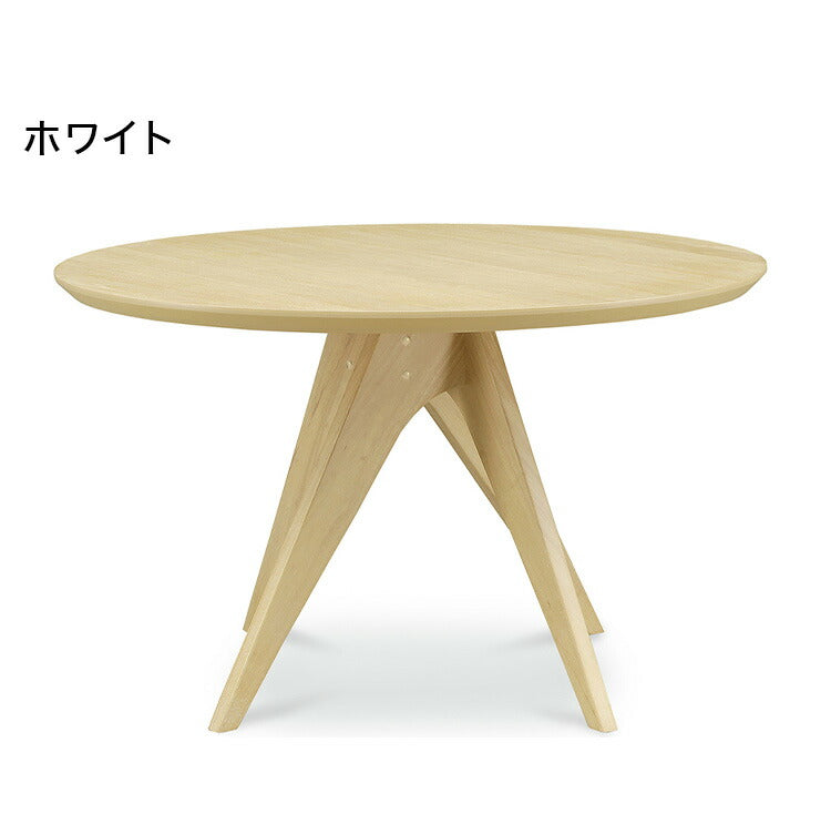ダイニングテーブル ラウンドテーブル 丸テーブル 120 オーク 天然木 ラバーウッド 4人掛け 北欧 食卓 省スペース リビング 円形 ナチュラル ブラウン(代引不可)