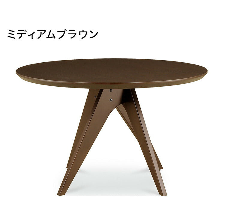 ダイニングテーブル ラウンドテーブル 丸テーブル 120 オーク 天然木 ラバーウッド 4人掛け 北欧 食卓 省スペース リビング 円形 ナチュラル ブラウン(代引不可)