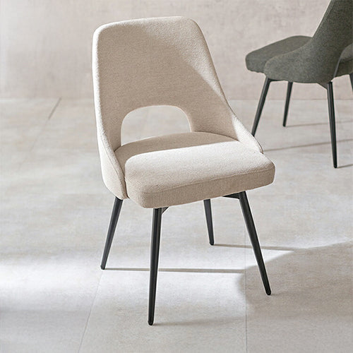 回転式 ダイニングチェア 肘無し 360度回転 回転チェア ヴィンテージ調 本革調 ファブリック 選べる生地 椅子 イス チェア 1脚 単品(代引不可)