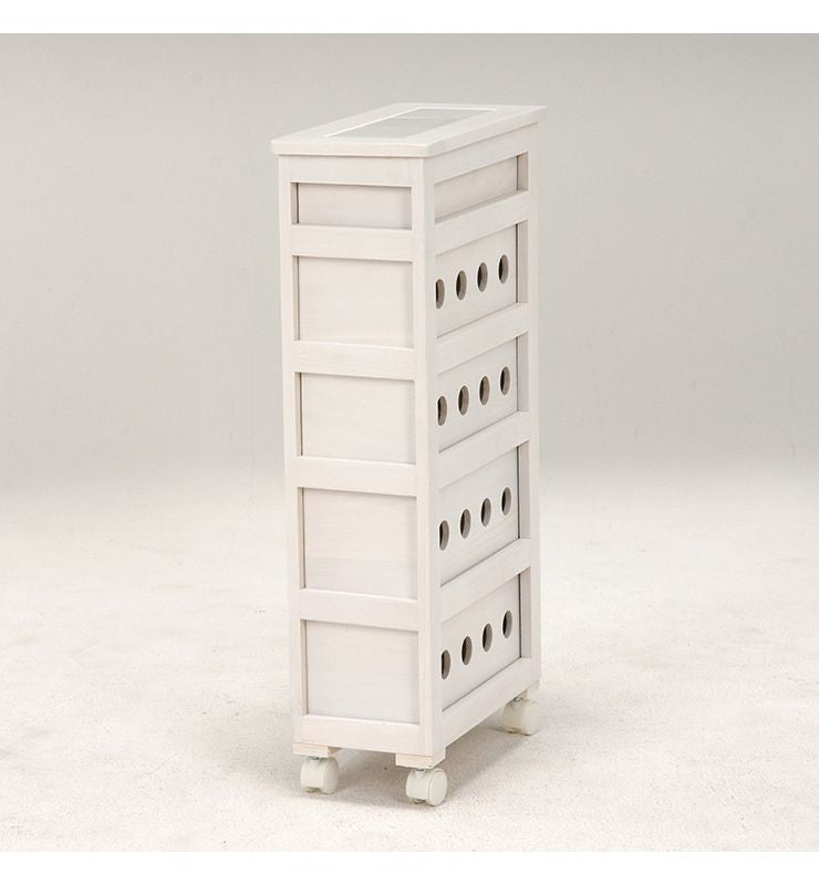 ストッカー 幅20cm 引出し 5杯 キッチン収納 ダイニング 野菜 ストック キャスター付き 野菜ストッカー(代引不可)