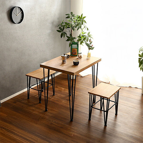 ヴィンテージ ダイニング 3点セット Umbure Cinq ウンビュレサンク ダイニングセット 3点 チェア2台+テーブル1点 ダイニングテーブル ダイニングチェア ヴィンテージ おしゃれ かっこいい 男前 西海岸(代引不可)