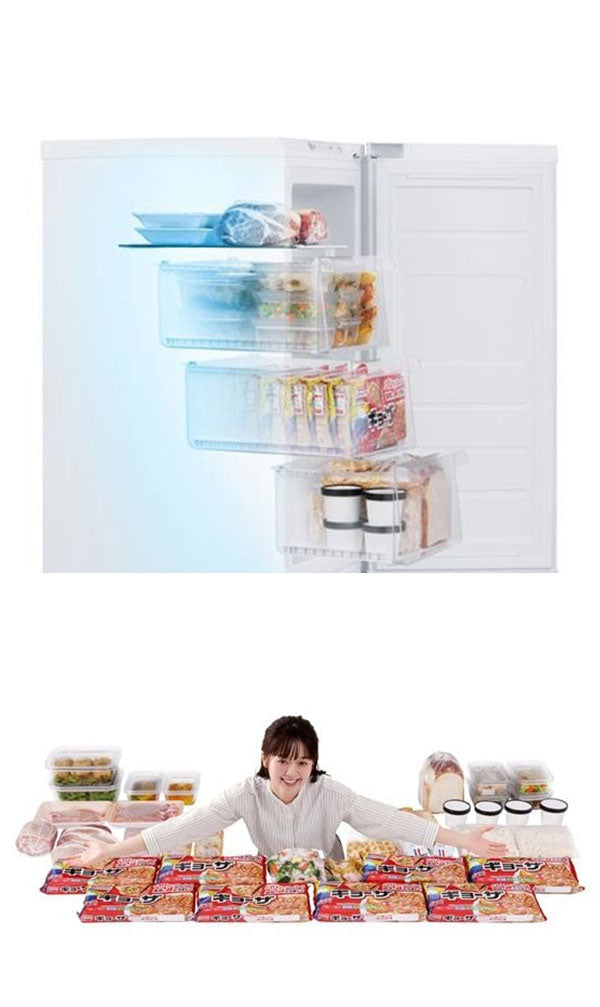 冷凍庫 スリム スキマックス アイリスオーヤマ IUSN-S6A-W ホワイト 小型 家庭用 自動霜取り ファン式 霜取り不要 64L セカンド冷凍庫 急冷モード 省スペース コンパクト