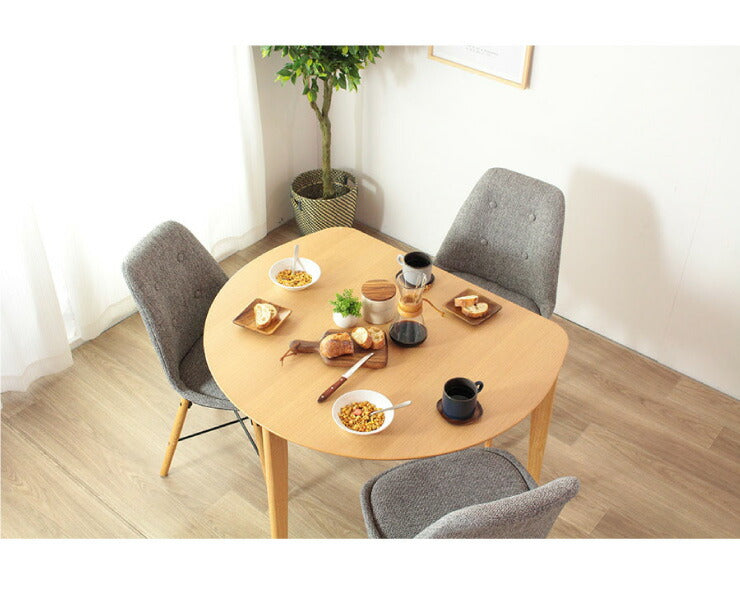 半円 ダイニングテーブル 天然木 木目調 テーブル 机 ダイニング 台所 キッチン カフェ風 北欧 ナチュラル おしゃれ 円卓(代引不可)