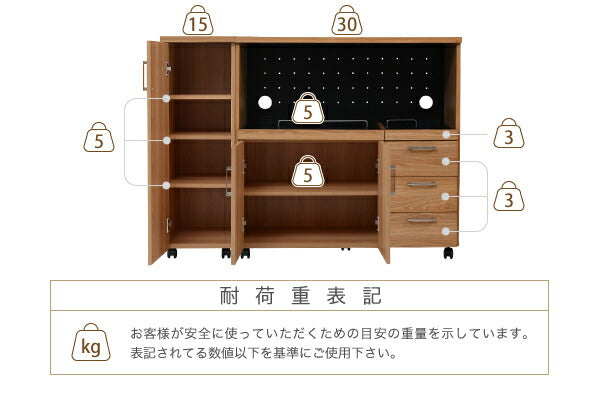 キッチンカウンター 幅120 キッチンボード コンセント付き レンジ台 キッチン収納 食器棚 カウンター 引き出し 付き キャスター付き カウンターキッチン 間仕切りカウンター レンジ収納(代引不可)