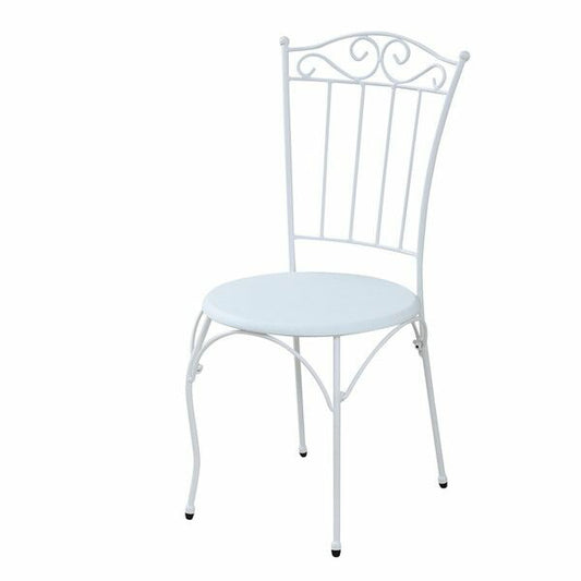 ヨーロッパ風 ロートアイアン 家具 チェア カフェチェアー ホワイト(代引不可)