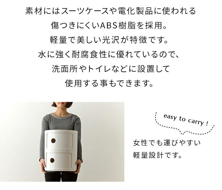 コンポニビリ 4段 リプロダクト デザイナーズ家具 収納 ボックス チェスト 収納ボックス コーナーラック 収納 チェスト お洒落 ラウンドチェスト おしゃれ かわいい カラフル おもちゃ 子供 リビング 子供部屋 キッチン