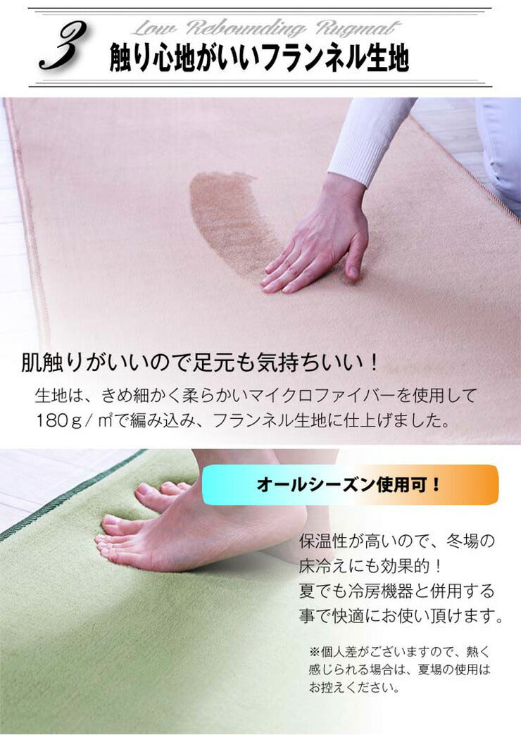 抗菌 防ダニ キッチンマット 低反発 極厚25mm 65×240cm 厚手 滑り止め付 マット 長方形 四角 リビング マイクロファイバー 春(代引不可)