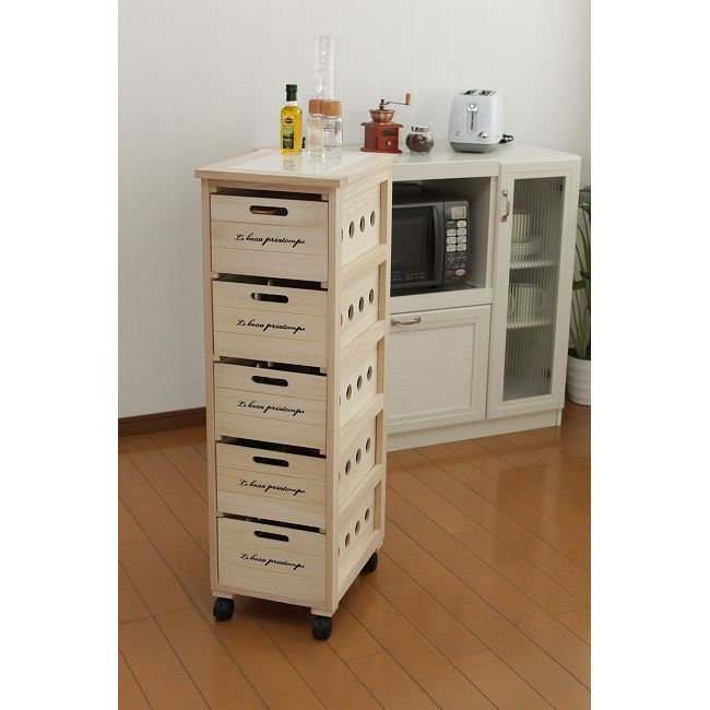 キッチン便利ストッカー5段 キッチンワゴン キッチンストッカー5段 野菜ストッカー 収納ストッカー(代引不可)