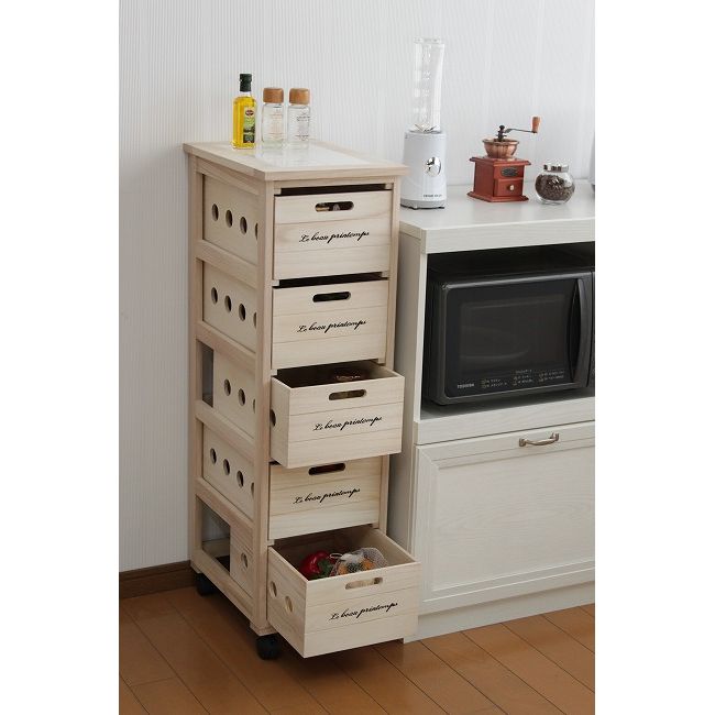 キッチン便利ストッカー5段 キッチンワゴン キッチンストッカー5段 野菜ストッカー 収納ストッカー(代引不可)