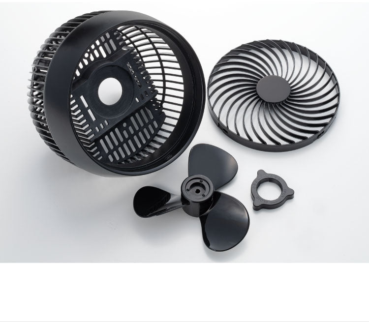 THREEUP 首振り機能付サーキュレーター AC 左右60度 自動 上下90度 14畳程度 ホワイト ブラック ガード分解 CF-T2490 首振り サーキュレーター 左右首振り コンパクト 小型 水洗い 送風