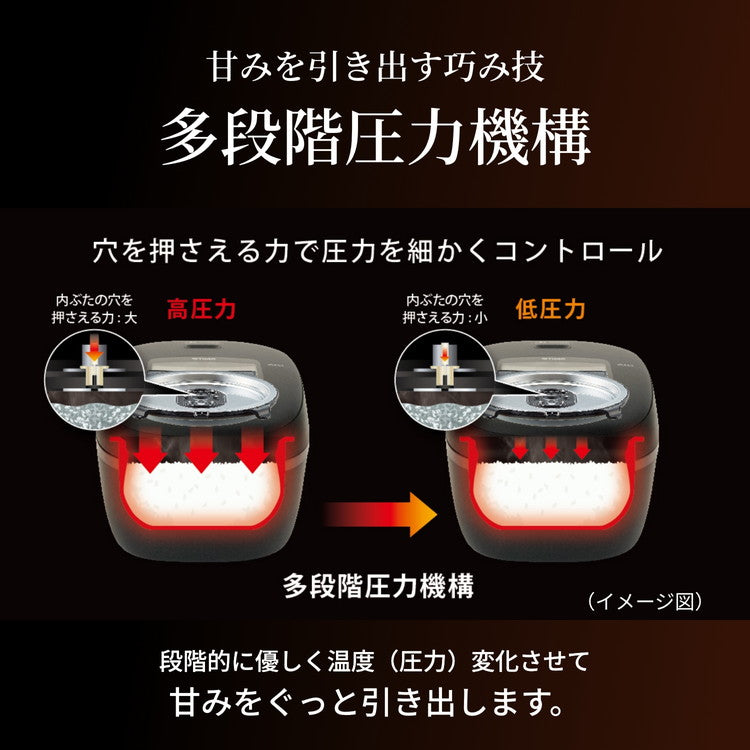 圧力IHジャー炊飯器 ご泡火炊き 1升合 マットブラック 炊飯器 タイガー魔法瓶 タイガー TIGER プレゼント ギフト JRI-A180KM