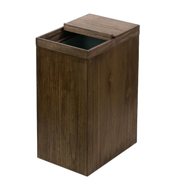 オスマック 木製スライドダストボックス 45L 木目 ウッド調 シンプル ナチュラル フタ スライド式 ゴミ箱 ペール リビング 45L(代引不可)