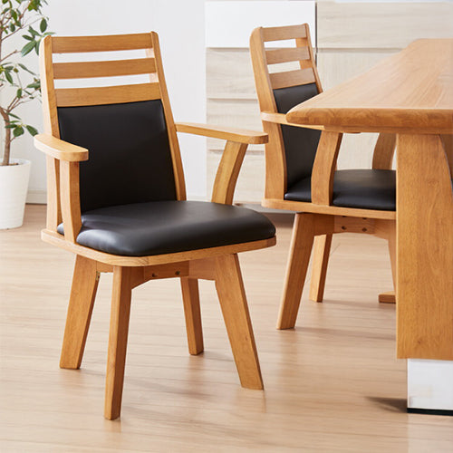 ダイニングチェア チェア PVC 回転 木製 椅子 リビング おしゃれ かわいい 北欧 コバ(代引不可)