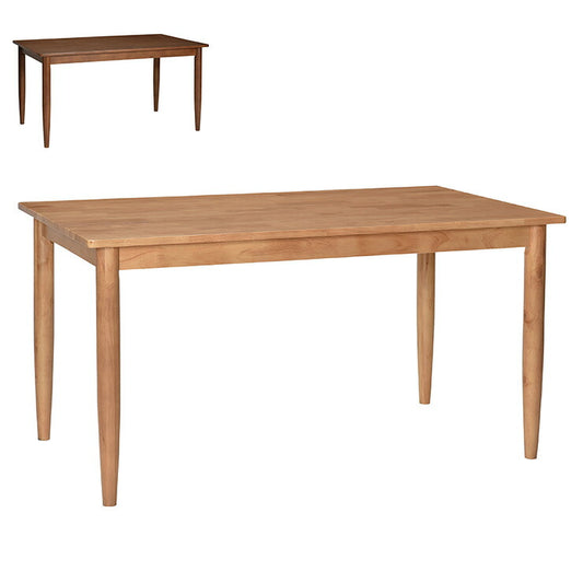 ダイニングテーブル 135cm幅 ラバーウッド材 木製 4人掛け用 机 リビング おしゃれ シック 新生活 ナチュラル ブラウン ボンド 北欧 PCデスク リモート リモートワーク シンプル モダン レトロ (代引不可)