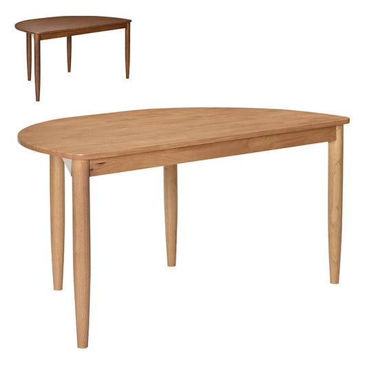 ダイニングテーブル 135cm幅 ラバーウッド材 木製 4人掛け用 机 リビング おしゃれ シック ナチュラル ブラウン ボンドアーチ 北欧 PCデスク リモート リモートワーク シンプル モダン レトロ (代引不可)