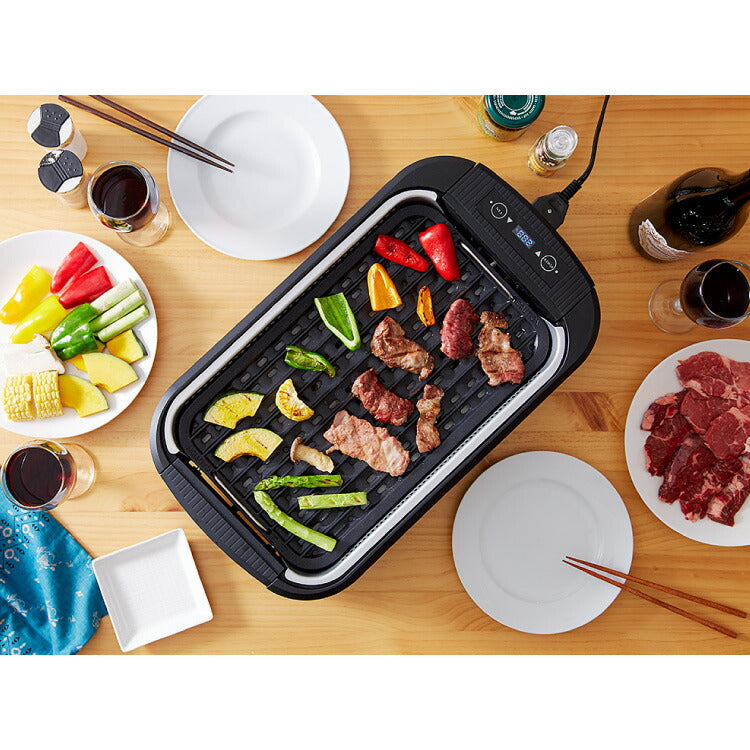 simplus シンプラス 吸煙グリル SP-GL02 ホットプレート 1350W 煙が出ない 焼肉 プレート 煙の少ない スモークレス 焼き肉機 調理温度調節 卓上