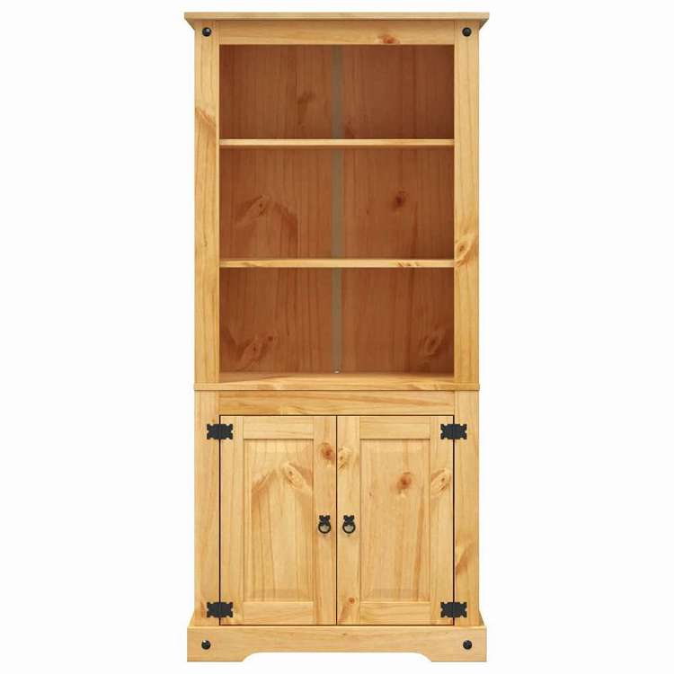 vidaXL 食器棚 メキシコ産パインウッド コロナシリーズ 80x40x170cm 家具 キャビネット&収納 収納キャビネット・ロッカー
