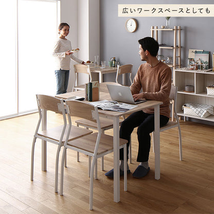 ダイニング テーブル 単品 幅 110cm ナチュラル ホワイト モダン シンプル 北欧 木製 スチール デザイン 4人掛け (代引不可)