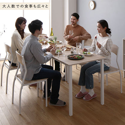 ダイニング テーブル 単品 幅 110cm ナチュラル ホワイト モダン シンプル 北欧 木製 スチール デザイン 4人掛け (代引不可)