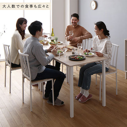 ダイニング セット 3点 テーブル 70cm チェア 2脚 ナチュラル ホワイト シンプル モダン 北欧 木製 スチール デザイン 2人掛け (代引不可)