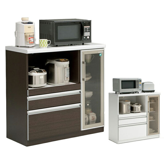 キッチンカウンター 幅90cm 奥行45cm 高さ91cm 【国産 大川家具】 キッチンカウンター キッチン 食器 収納 日本製 おしゃれ(代引不可)