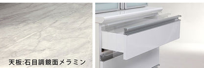 食器棚 キッチンボード 幅90 奥行48 高さ203 完成品 国産 モイス加工 レンジ台 レンジボード 大容量 ソフトクローズ キッチン 収納 木目 フルオープンレール ホワイト 白 キングウッド(代引不可)