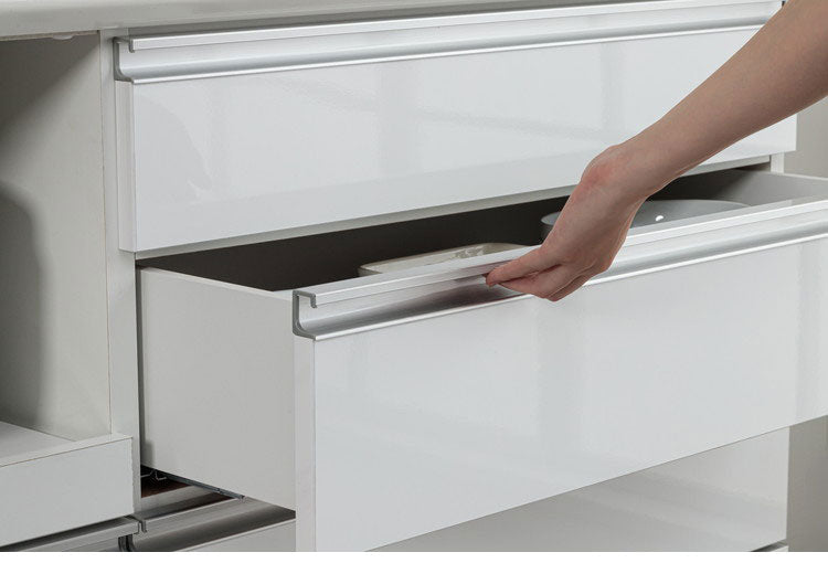 食器棚 幅90cm 完成品 90 キッチンカウンター 日本製 国産 大川家具 カウンター レンジ台 家電収納 モイス MOISS キッチンボード 石目調 ホワイト 木目調 ソフトクローズ 収納 キッチン収納 おしゃれ(代引不可)