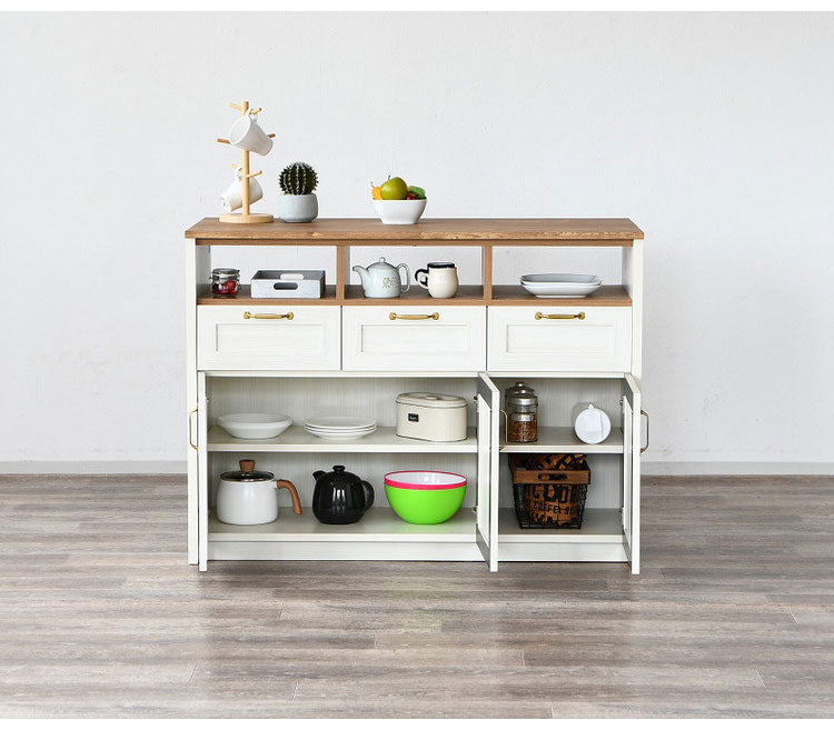 食器棚 キッチンカウンター 幅120cm 奥行55cm 高さ90cm レンジ台 カウンター キッチンボード 引き出し 大容量 収納 収納家具 シンプル コンパクト かわいい スライド おしゃれ インテリア(代引不可)