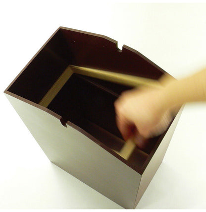 日本製 ゴミ箱 ダストボックス ふた付きARROWSW おしゃれ 分別 スリム 12L 木製 天然木 くずかご トイレポット 縦型 デザイン