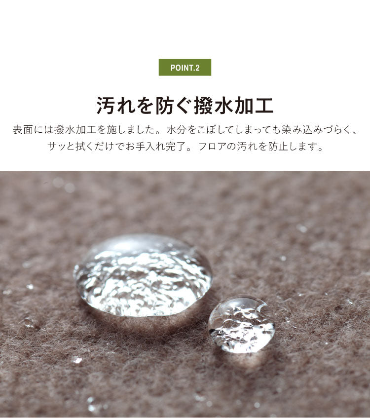 サンコー おくだけ吸着 キッチンマット 90×270cm 厚み3mm 日本製 国産 撥水 はっ水 洗える 洗濯可 床暖房 床暖対応 無地 キズ防止 汚れ防止 マット ペット ペット用マット ロングマット