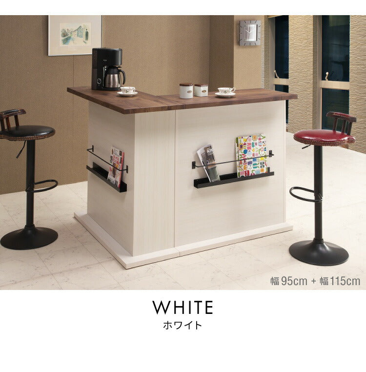 バーカウンター 幅95cm 日本製 完成品 ダイニングボード カウンターテーブル キッチンカウンター おしゃれ モダン キッチン 収納 バーテーブル (代引不可)