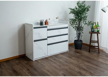 キッチンカウンター 幅120cm キッチンラック 伸縮式 セラミック天板 コンセント 食器棚 キッチンボード スライド式 キッチン収納 アイランドキッチン リビング ダイニング 間仕切り 収納カウンター(代引不可)