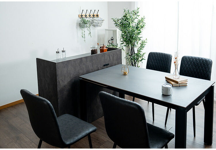 キッチンカウンター 幅120cm キッチンラック 伸縮式 セラミック天板 コンセント 食器棚 キッチンボード スライド式 キッチン収納 アイランドキッチン リビング ダイニング 間仕切り 収納カウンター(代引不可)