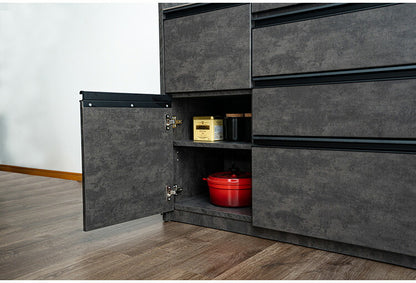 キッチンカウンター 幅120cm キッチンラック 伸縮式 セラミック天板 コンセント 食器棚 キッチンボード スライド式 キッチン収納 アイランドキッチン リビング ダイニング 間仕切り 収納カウンター(代引不可)